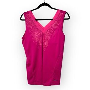 Reebok Magenta Play Dry Sport Tank with Bra L